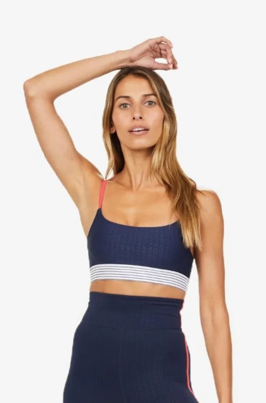 breathable women sport bra for ventilation Liegia Natacha Bra - Navy
