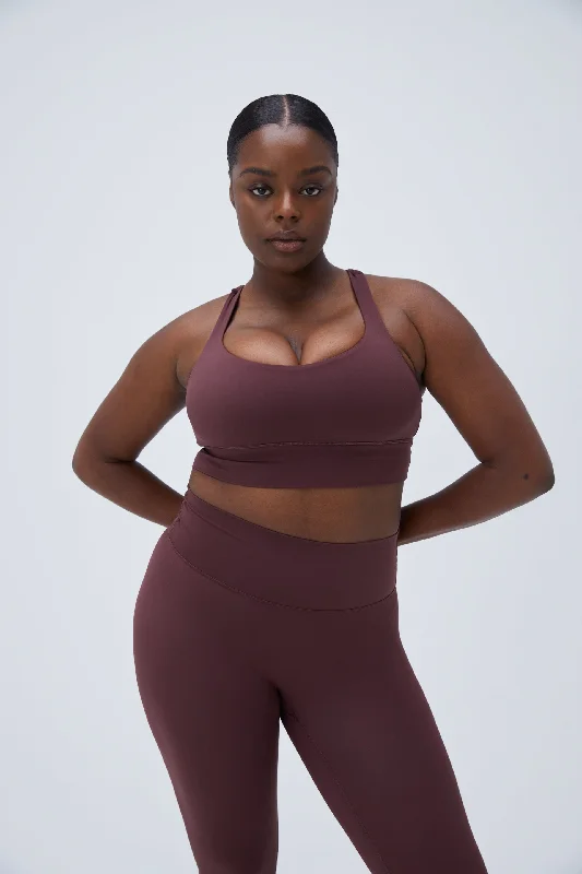 adjustable strap women sport bra for a perfect fit Ultimate Cross Back Bra - Burgundy adjustable strap women sport bra for a perfect fit Ultimate Cross Back Bra - Burgundy
