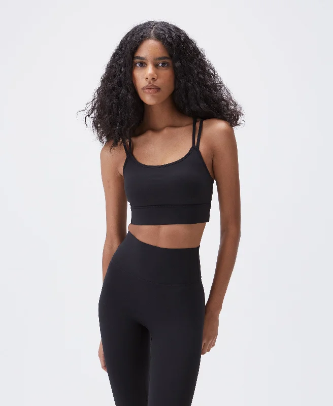 eco - friendly women sport bra made from recycled materials Ultimate Double Strap Bra - Black eco - friendly women sport bra made from recycled materials Ultimate Double Strap Bra - Black