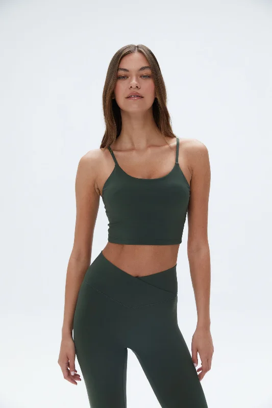 high impact convertible women sport bra Ultimate Tank Bra - Dark Olive