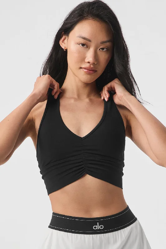 padded women sport bra for nipple coverage Wild Thing Bra - Black
