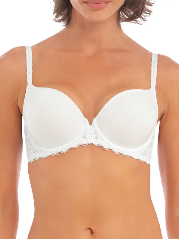 moisture wicking women T Shirt Bras for workouts Raffine Underwired Contour Bra - White moisture wicking women T Shirt Bras for workouts Raffine Underwired Contour Bra - White