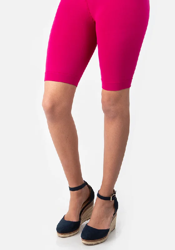 Women's Retro Tights Underpops Anti Chafing Shorts Cerise