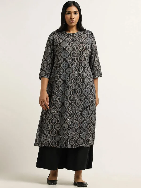 Women's expensive designer pants Dark - wash women jeans for a sophisticated and slimming effect Diza Black Ethnic Printed Cotton Kurta Women's expensive designer pants Dark - wash women jeans for a sophisticated and slimming effect Diza Black Ethnic Printed Cotton Kurta