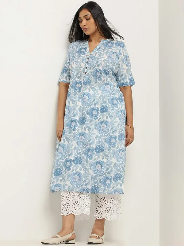 Women's pants for outdoor adventures Dark - wash women jeans for a sophisticated and slimming effect Diza Blue Floral Printed Cotton Kurta Women's pants for outdoor adventures Dark - wash women jeans for a sophisticated and slimming effect Diza Blue Floral Printed Cotton Kurta