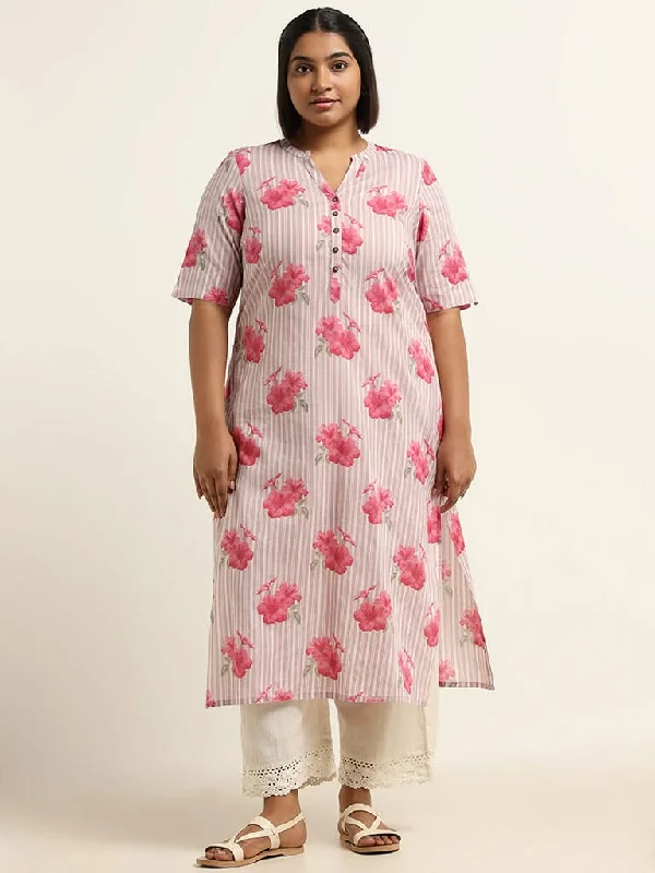 Women's pants for cycling Jeggings women jeans combining the comfort of leggings and style of jeans Diza Lilac Floral Cotton Kurta Women's pants for cycling Jeggings women jeans combining the comfort of leggings and style of jeans Diza Lilac Floral Cotton Kurta