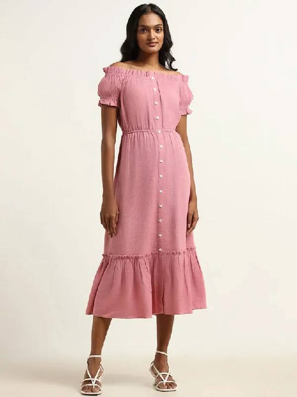Women's pants with hidden pockets Embellished women jeans with studs or rhinestones for a glamorous touch LOV Light Pink Off Shoulder Cotton Blended Linen Dress Women's pants with hidden pockets Embellished women jeans with studs or rhinestones for a glamorous touch LOV Light Pink Off Shoulder Cotton Blended Linen Dress