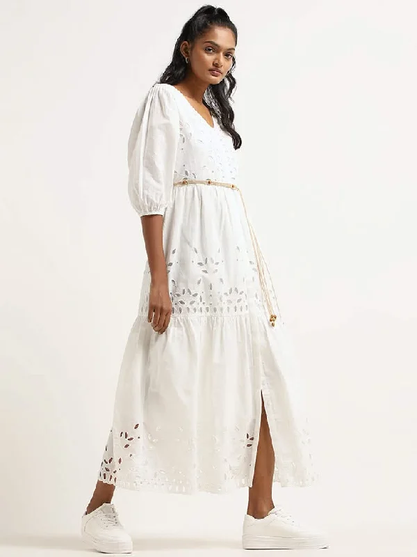 Women's pants for gym workouts Light - wash women jeans for a fresh and summery appearance LOV White Cotton Schiffli Maxi Dress Women's pants for gym workouts Light - wash women jeans for a fresh and summery appearance LOV White Cotton Schiffli Maxi Dress