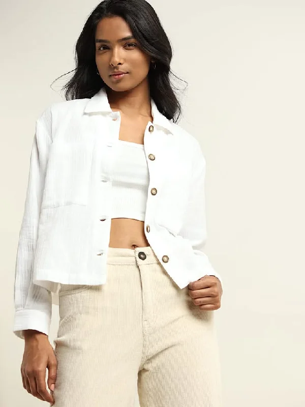 Women's corduroy fall pants Dark - wash women jeans for a sophisticated and slimming effect LOV White Crinkled Jacket Women's corduroy fall pants Dark - wash women jeans for a sophisticated and slimming effect LOV White Crinkled Jacket