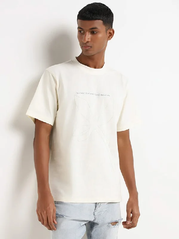 Women's petite - fit skinny pants High - waisted women jeans for a flattering silhouette Nuon Off-White Embroidered Cotton Relaxed Fit T-Shirt Women's petite - fit skinny pants High - waisted women jeans for a flattering silhouette Nuon Off-White Embroidered Cotton Relaxed Fit T-Shirt