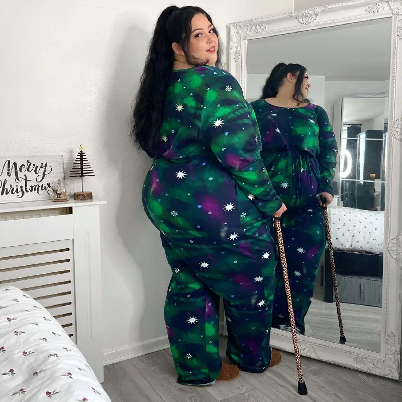 Women's Striped Tights PJ Bottoms - Northern Lights