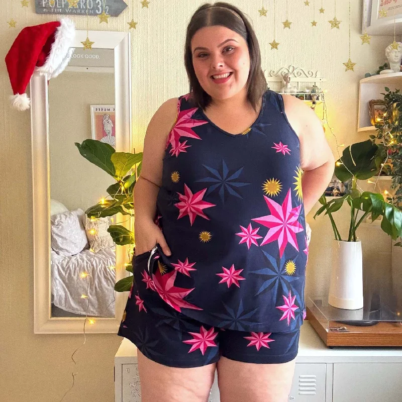 Tights with Suspender Belts PJ Shorts - Stars