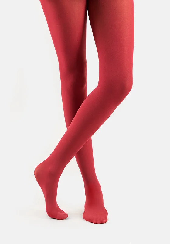 Woolen Tights for Winter Premium 50 Denier Tights Maroon Red
