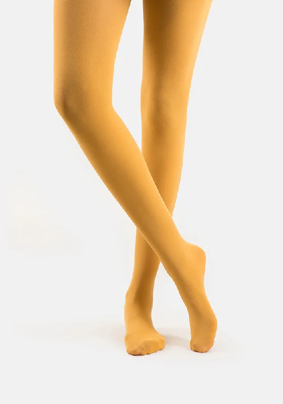 Cotton Tights for Comfort Premium 50 Denier Tights Mustard
