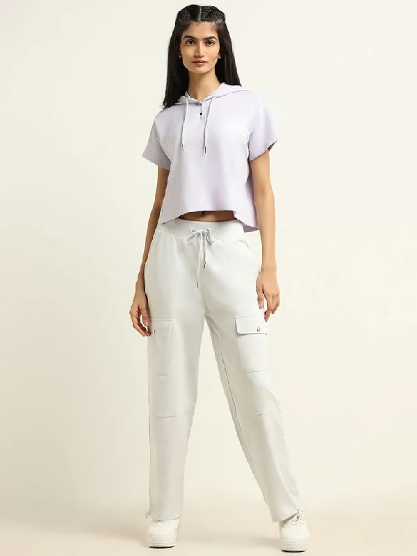 Women's leather moto pants Wide - leg women jeans for a modern and relaxed vibe Studiofit White Cotton Cargo Track Pants Women's leather moto pants Wide - leg women jeans for a modern and relaxed vibe Studiofit White Cotton Cargo Track Pants