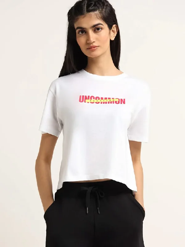 Women's tall - length straight pants Skinny women jeans with a form - fitting design Studiofit White Printed Cotton T-Shirt Women's tall - length straight pants Skinny women jeans with a form - fitting design Studiofit White Printed Cotton T-Shirt