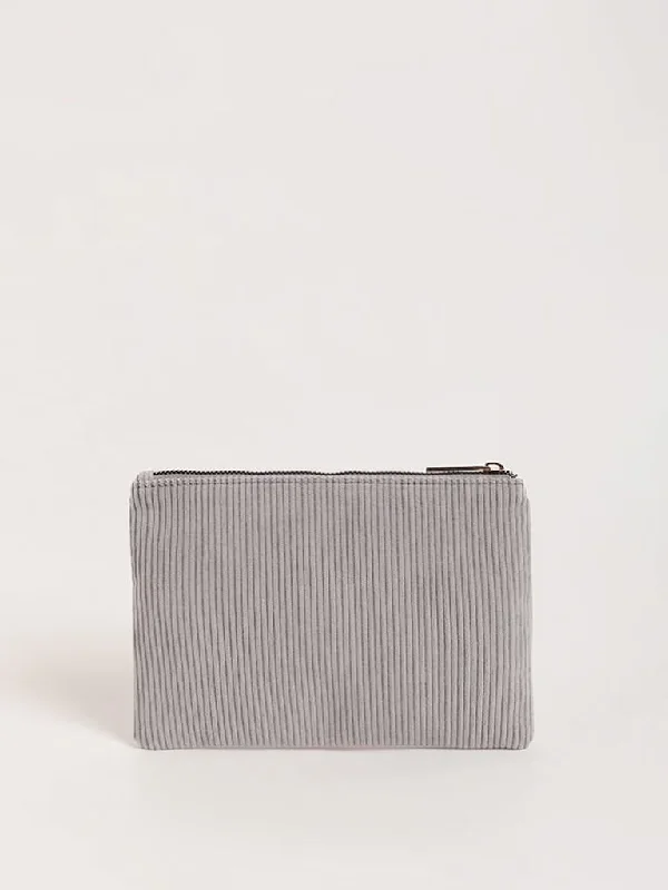 Women's pants with thermal lining Wide - leg women jeans for a modern and relaxed vibe Studiowest Grey Corduroy Pouch Women's pants with thermal lining Wide - leg women jeans for a modern and relaxed vibe Studiowest Grey Corduroy Pouch