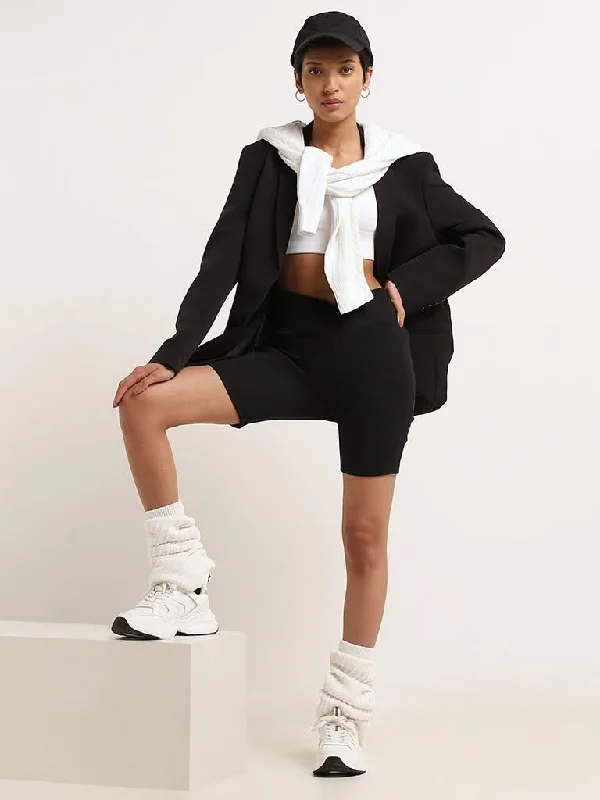Women's ruffled hem dress pants Cargo women jeans with multiple pockets for added functionality Superstar Black Biker Shorts