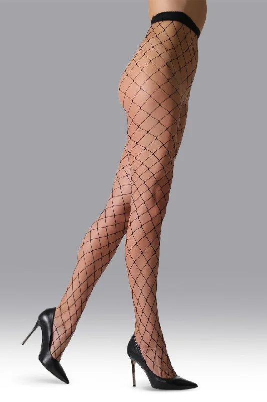 Women's Crocodile Print Tights Ultra Maxi Net Tights