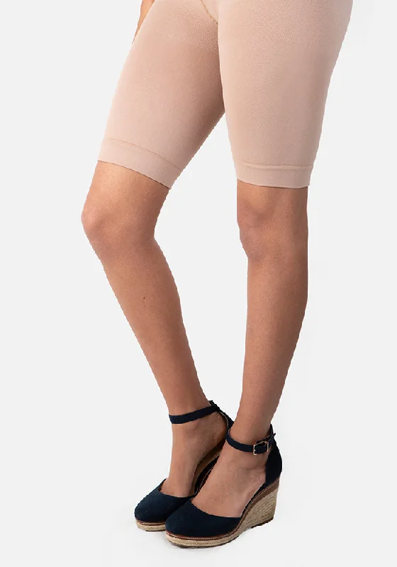 Tights with Cut-Outs for Women Underpops Anti Chafing Shorts Nude