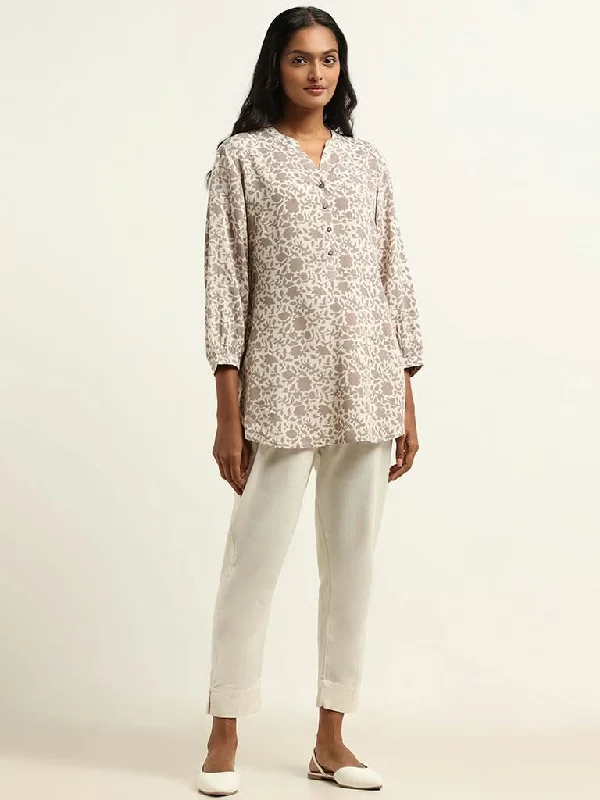 Women's winter - warm fleece - lined pants Bootcut women jeans to complement various shoe styles Utsa Beige Printed Kurti Women's winter - warm fleece - lined pants Bootcut women jeans to complement various shoe styles Utsa Beige Printed Kurti