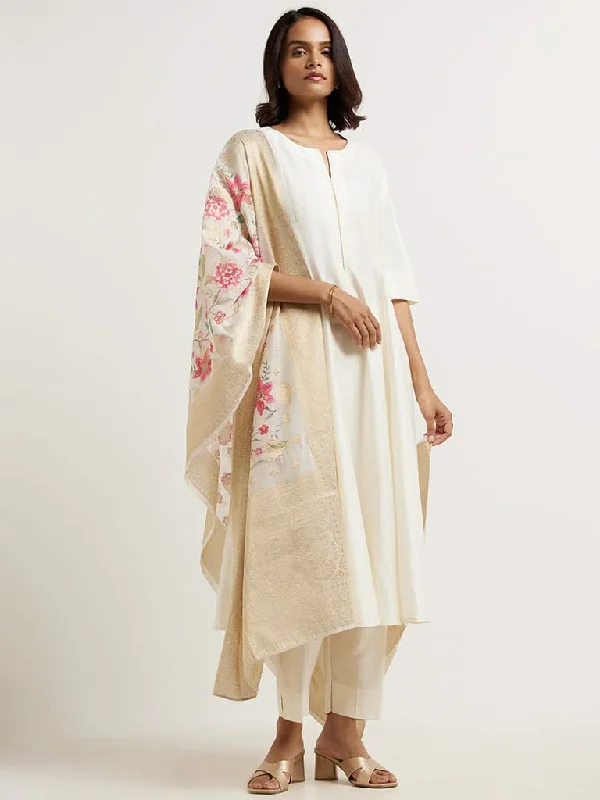 Women's luxury leather pants Stretch women jeans for enhanced mobility and comfort Vark Ivory Kurta, Palazzos & Dupatta Set Women's luxury leather pants Stretch women jeans for enhanced mobility and comfort Vark Ivory Kurta, Palazzos & Dupatta Set