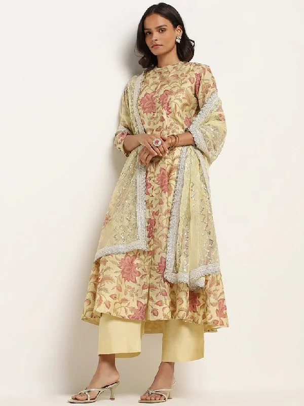Women's silk evening pants Stretch women jeans for enhanced mobility and comfort Vark Lemon Yellow Printed Cotton Blend Kurta with Inner, Palazzos and Dupatta Set Women's silk evening pants Stretch women jeans for enhanced mobility and comfort Vark Lemon Yellow Printed Cotton Blend Kurta with Inner, Palazzos and Dupatta Set