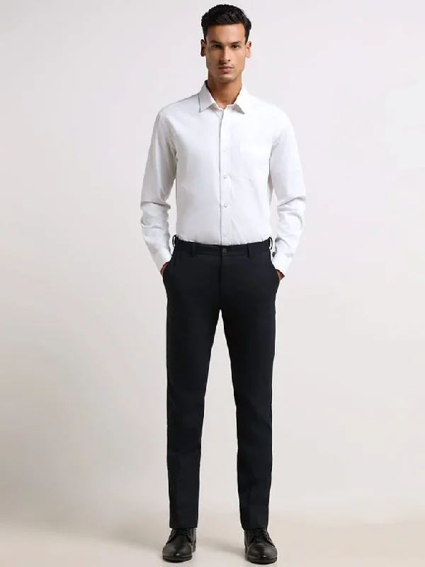 Women's suede fashion pants Jeggings women jeans combining the comfort of leggings and style of jeans WES Formals Navy Cotton Slim-Fit Trousers Women's suede fashion pants Jeggings women jeans combining the comfort of leggings and style of jeans WES Formals Navy Cotton Slim-Fit Trousers