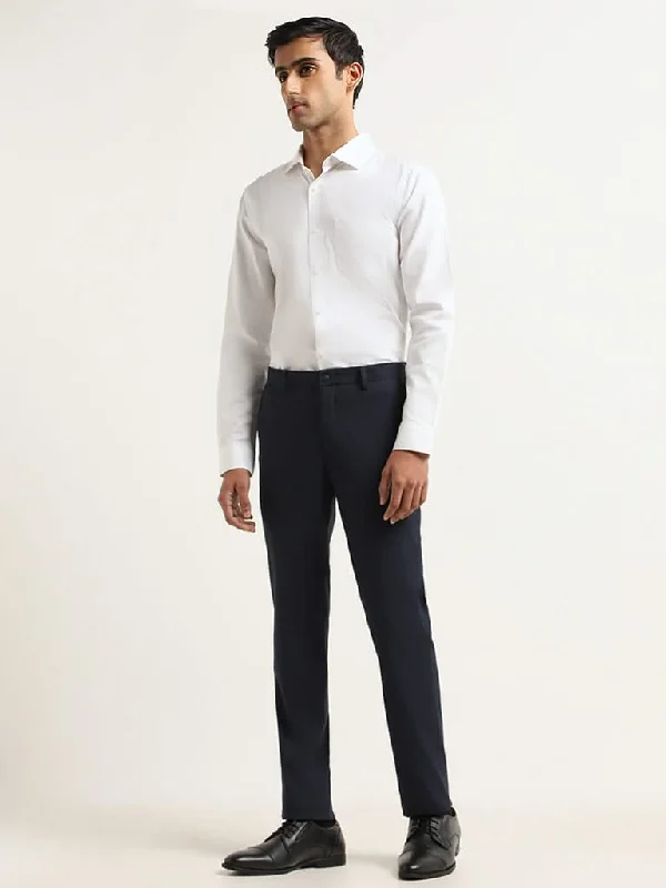 Women's skinny jeans pants High - waisted women jeans for a flattering silhouette WES Formals Navy Plain Ultra Slim Fit Trousers Women's skinny jeans pants High - waisted women jeans for a flattering silhouette WES Formals Navy Plain Ultra Slim Fit Trousers