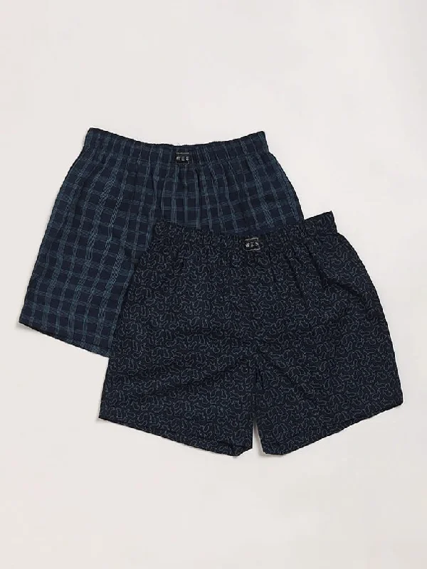 Women's embroidered ethnic pants Ripped women jeans for a rebellious and fashion - forward style WES Lounge Navy Printed Cotton Boxers - Pack of 2 Women's embroidered ethnic pants Ripped women jeans for a rebellious and fashion - forward style WES Lounge Navy Printed Cotton Boxers - Pack of 2