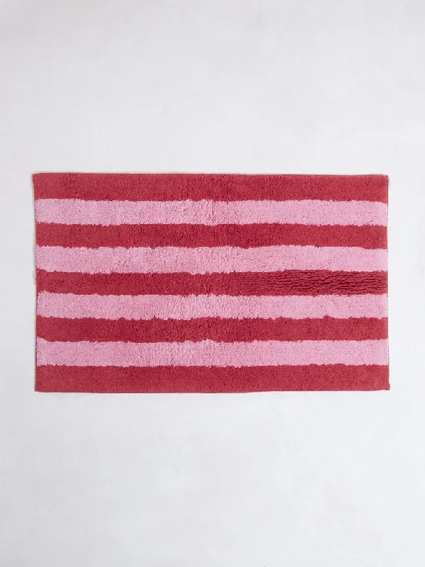 Women's recycled - material workout pants Wide - leg women jeans for a modern and relaxed vibe Westside Home Pink Striped Bathmat Women's recycled - material workout pants Wide - leg women jeans for a modern and relaxed vibe Westside Home Pink Striped Bathmat
