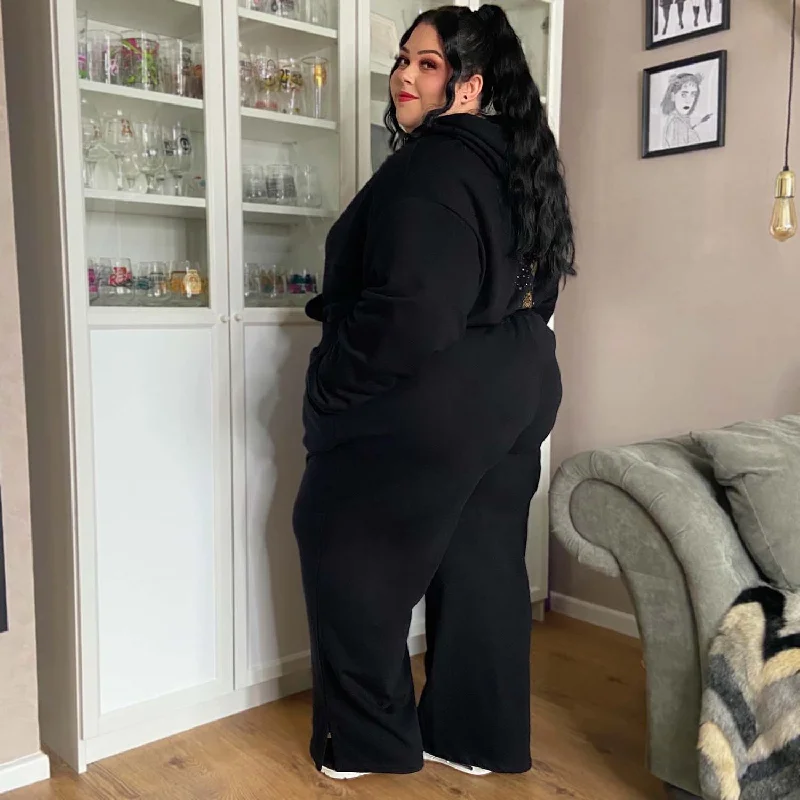Women's Opaque Tights Wide Leg Sweatpants